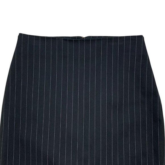 Theory Frieda Straight Skirt 00 Black Striped Mini ALTERED - Picture 7 of 12